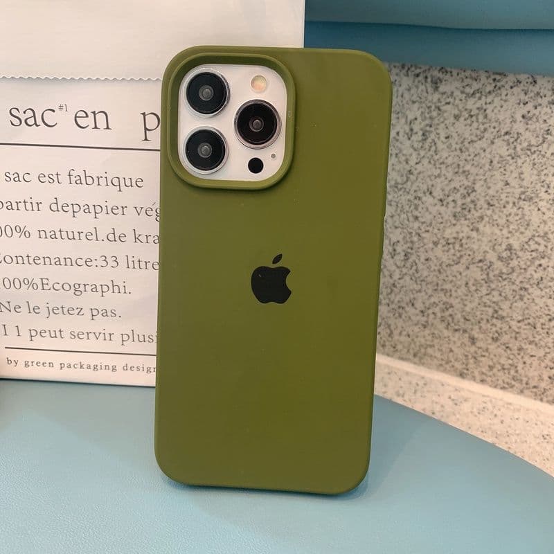 Coque de téléphone en silicone de haute qualité pour iPhone 15/14/12/11/13, coque anti-chute minimaliste tout compris