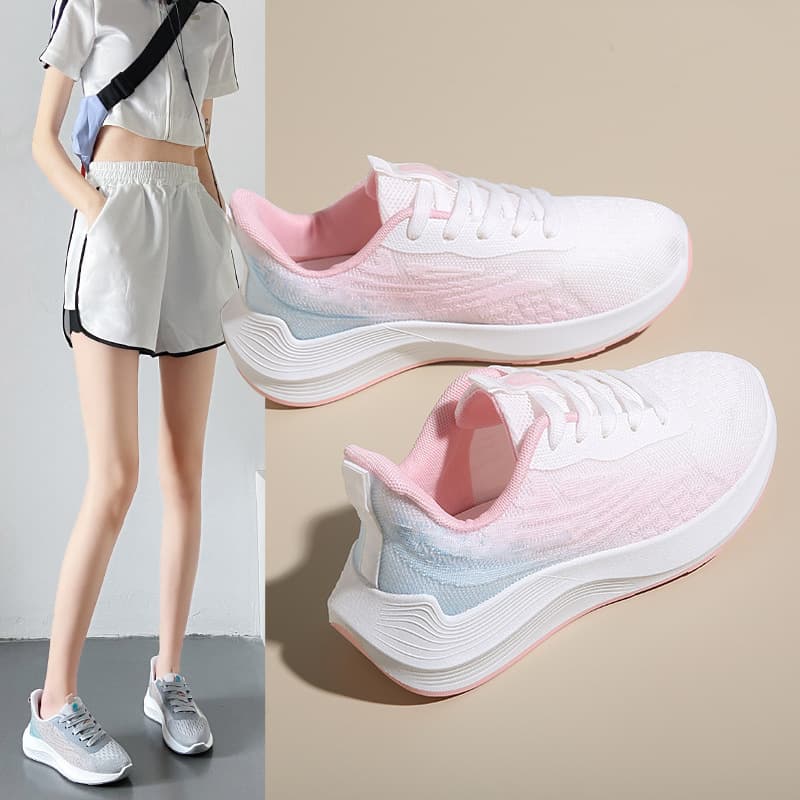 Women’s Shoes Thick Sole Sneakers Versatile Sporty Walking Casual Shoes, Student School Shoes Spring Summer Vacation Shoes
