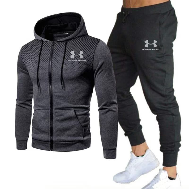 Ensemble de sport pour homme 2026 : sweat à capuche et pantalon deux pièces.