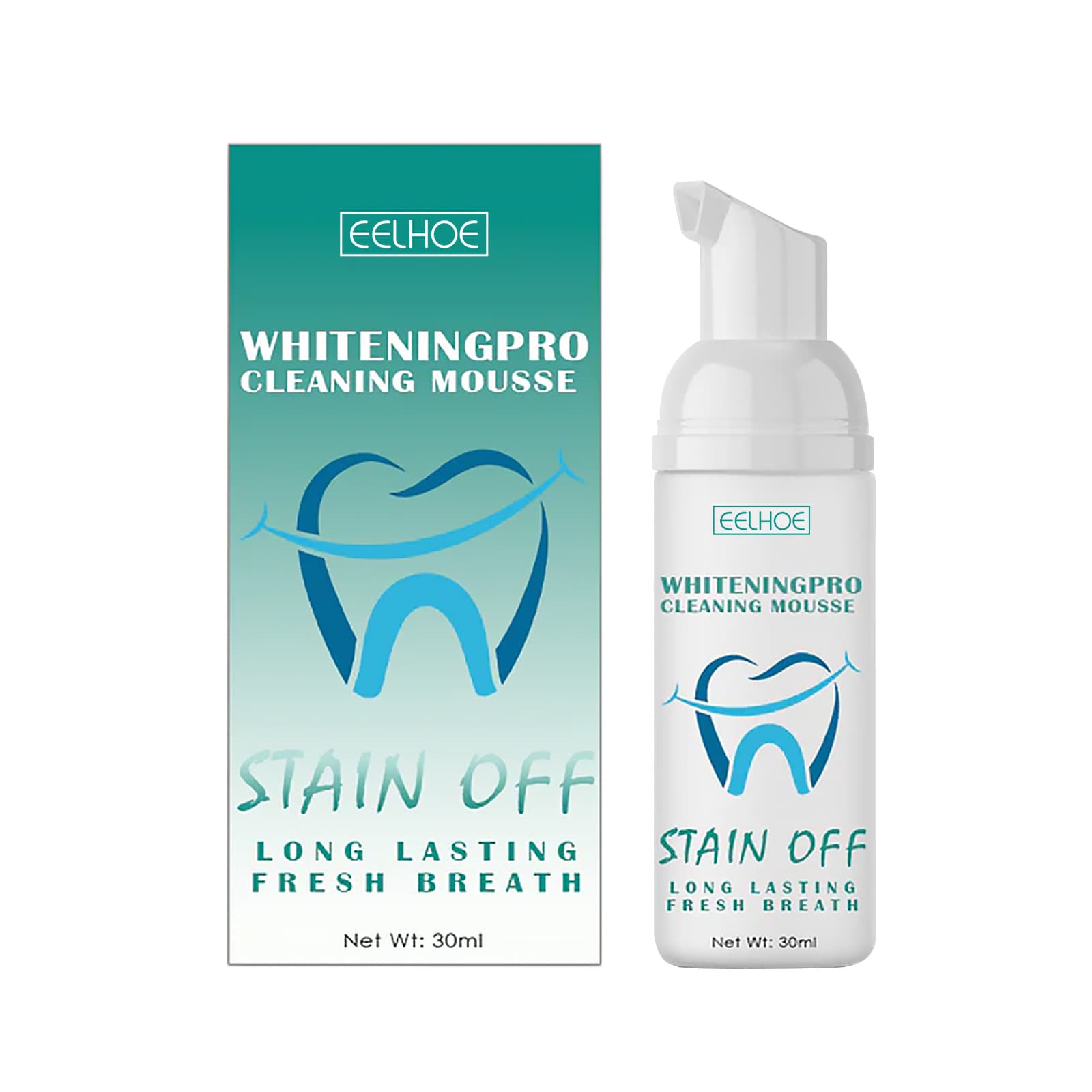 EELHOE Teeth Whitening Cleansing Mousse Deep Cleans Teeth Stains Fresh Breath Whitening Teeth Toothpaste