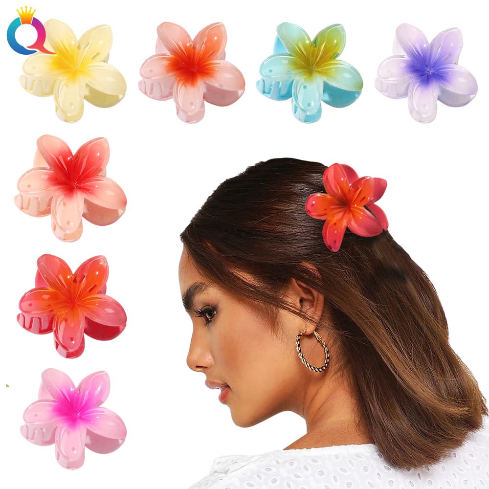 Women's Hair Accessories Sweet Flower Plastic Hair Claws