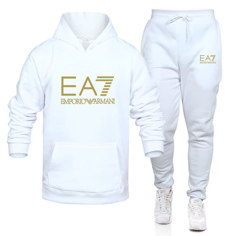 Ensemble pull et pantalon ample brossé pour homme et femme, décontracté, taille européenne, couleur unie, saison automne/hiver 2023, deux pièces