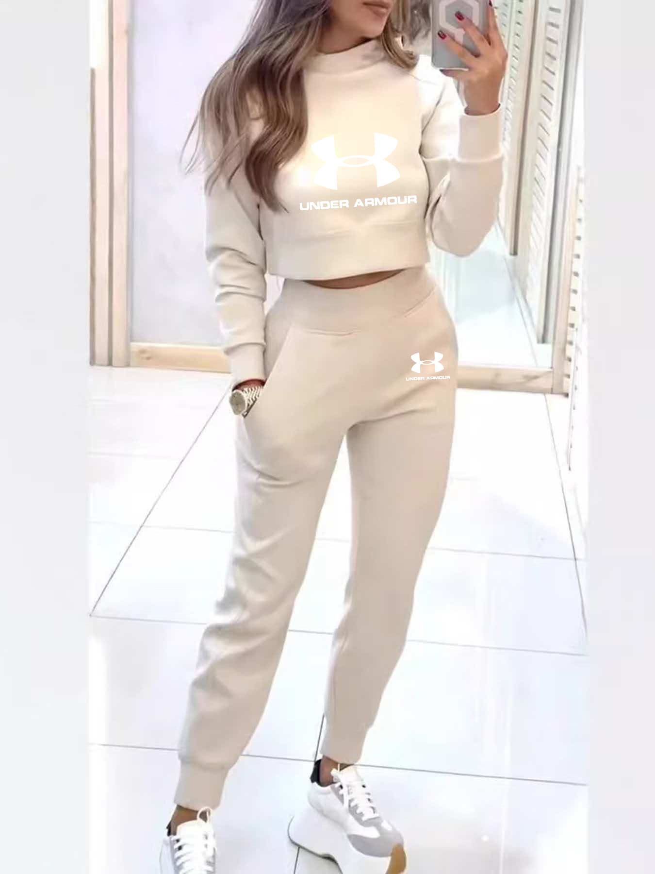 Ensemble pull-over imprimé sport tendance pour femme, best-seller printemps-automne