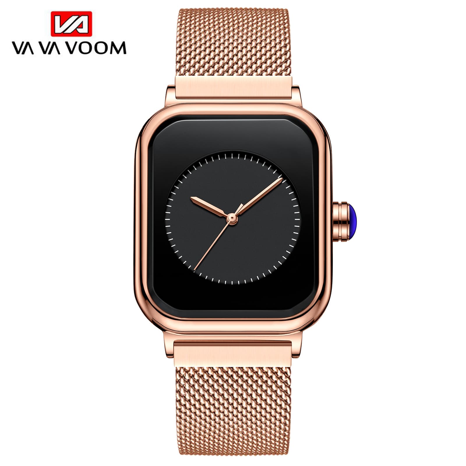 Women's waterproof silicone tape watch Fashion square women's watch Student trend intelligent large dial