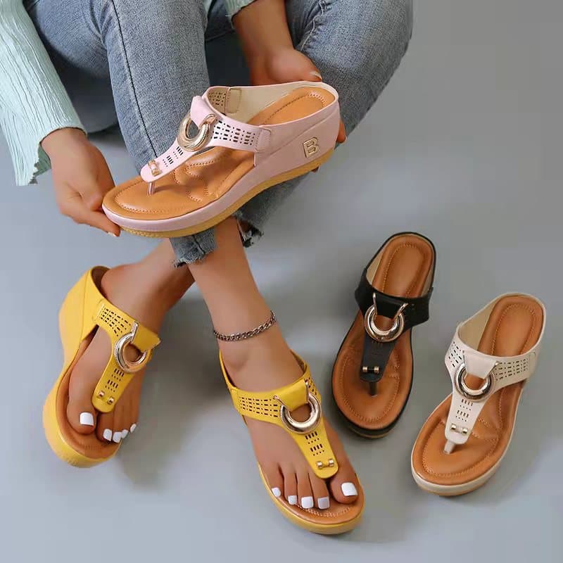 New beach slip-on wedge sandals plus-size Roman sandals for women