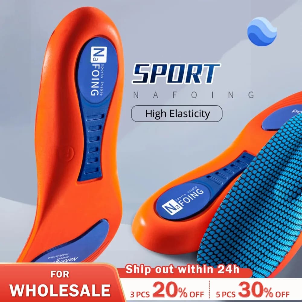 Orthopedic Sports Elasticity For Shoes Sole Unisex Technology Shock Absorption Breathable Running Insoles