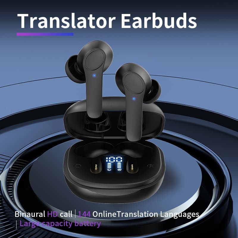 Intelligent Speech Translation Headset Binaural Chinese-English Translator Multilingual Bluetooth Wireless Simultaneous Translation Machine