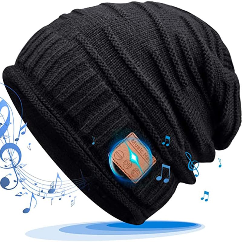 Unisex Bluetooth hat Knit hat Autumn/winter warm fashion music hat plus velvet Bluetooth hat