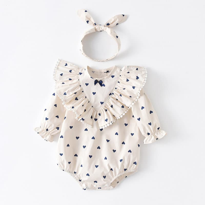 Baby Baby Newborn Clothes Class A Fall Baby Onesie Long Sleeve Triangle Wrap Baby Clothes