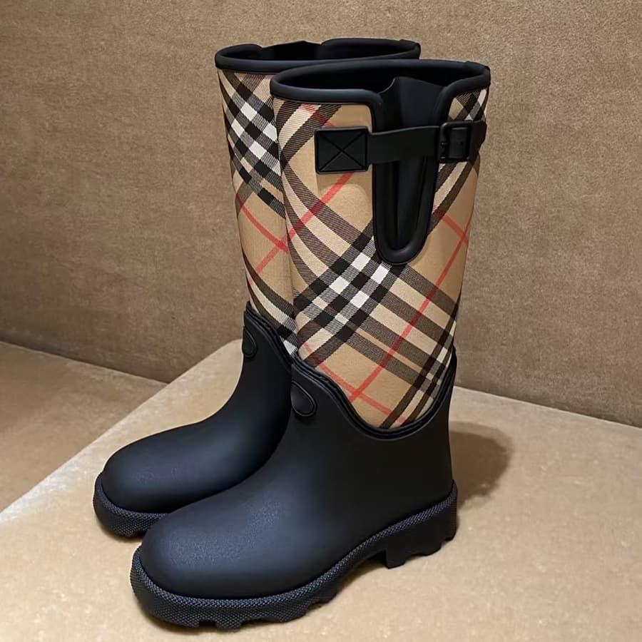 Bottines vintage automne 2025B à talon compensé, polyvalentes et imperméables, pour femmes, bout rond, style bottines de pluie