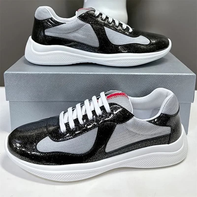 Chaussures de course à bout rond pour femmes, en cuir véritable de haute qualité, confortables, en cuir verni, commerce transfrontalier internatio