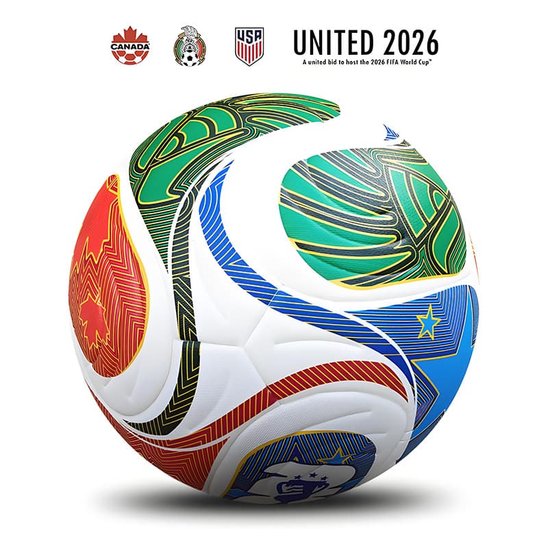 New 2026 US Canada Mexico No.5 Soccer Football Leather PU For World Cup European Cup Copa America Champions League
