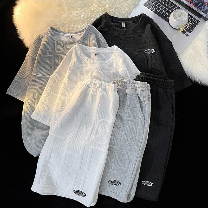 Vêtements pour hommes : costumes élégants et stylés pour garçons, nouveaux styles d'été, sports et loisirs, beaux costumes à manches courtes, vêtements haut de gamme pour hommes