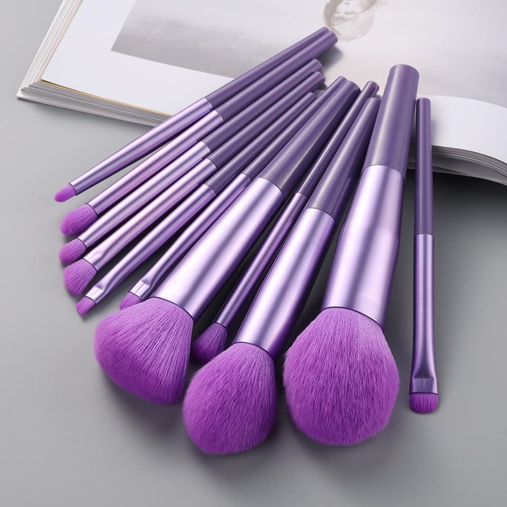Long Tube Natural Hair Makeup Brushes Set Foundation Powder Eyeshadow Eyebrow Cosmetic Make Up Tools Profesional