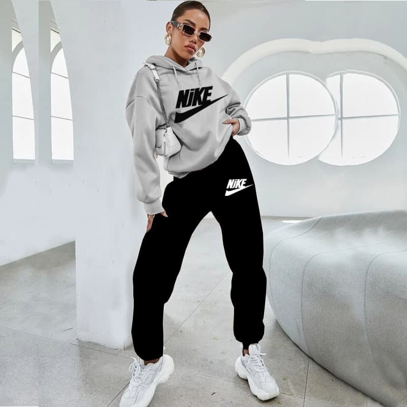 Automne/hiver mode pull décontracté ensemble marque de mode lettre impression pull à capuche pantalon sport deux pièces ensemble