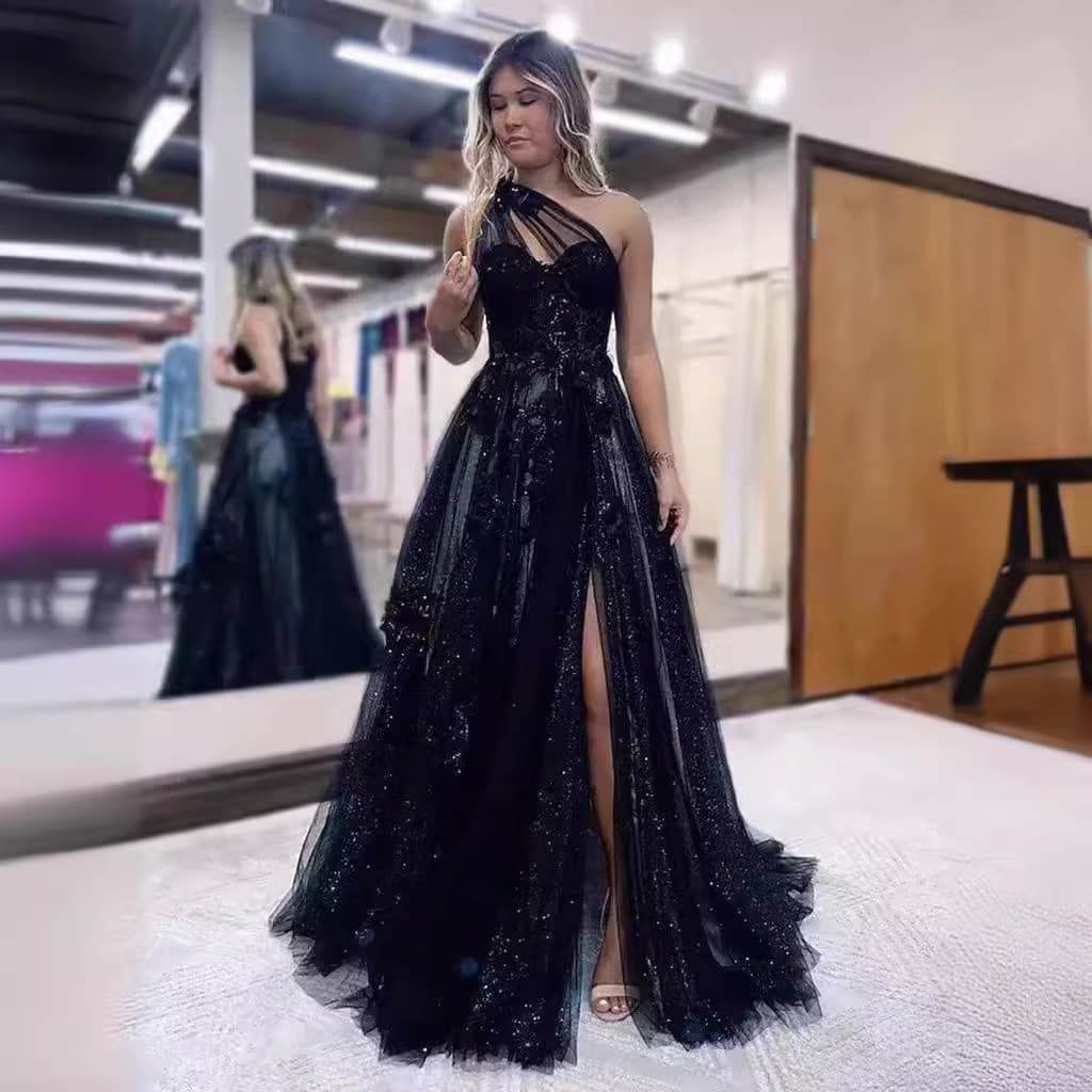 Women's Clothing Black Banquet Evening Dress For Women High End New Sequined Haute Couture Art Exam Performance Birthday Host Dress