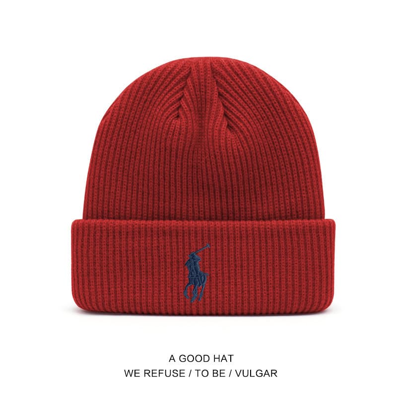 Bonnets en maille Polo pour hommes et femmes, bonnets d'automne et d'hiver, chapeaux chauds et protecteurs contre le froid, chapeaux simples et élé