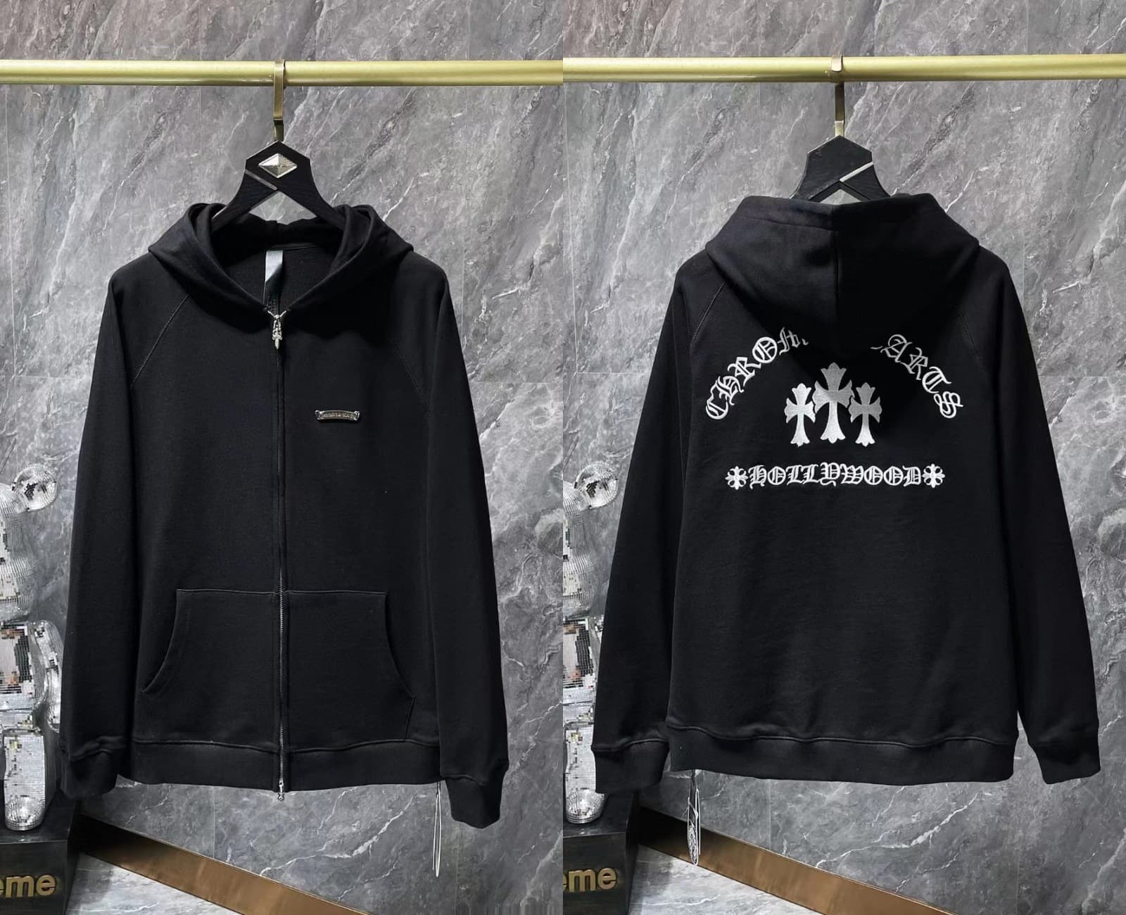 Sweat à capuche Chrome Hearts Cross, version correcte 25ss, polyvalent et tendance, vente en gros
