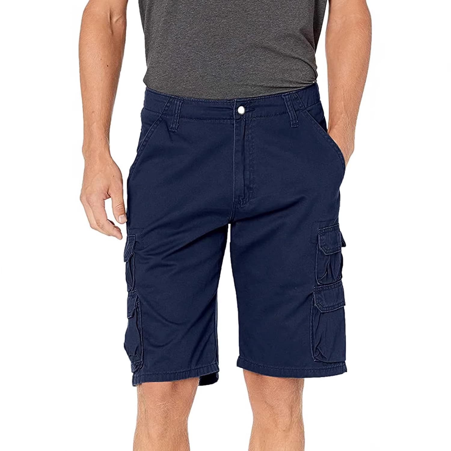 Men's Size Multi Pocket Cargo Shorts Quick Drying Loose Straight Leg Casual Five Point Pants Summer