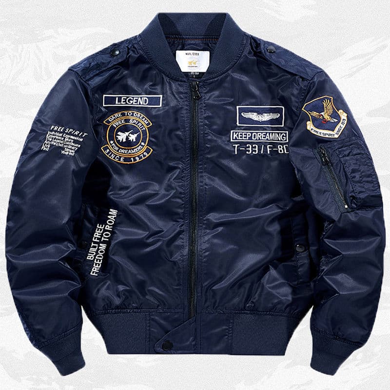 Men's Clothing brand embroidered letters baseball jacket men's loose spring and autumn new casual pilot jacket men's November