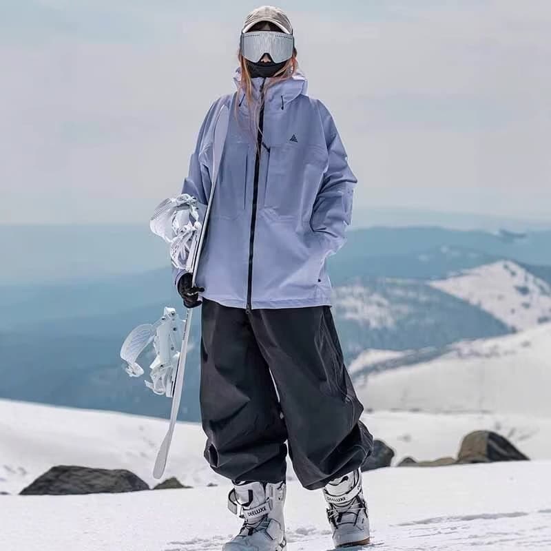 Functional Waterproof Cargo Men Spring Autumn Trendy Loose Straight Wide Leg Casual Long Ski Pants