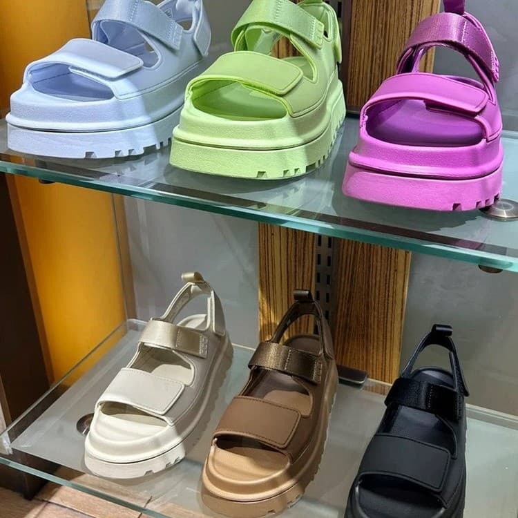 Women's Velcro Platform Sandals With Heel Lift Comfortable Versatile Casual Open Toe Design Beach Wear