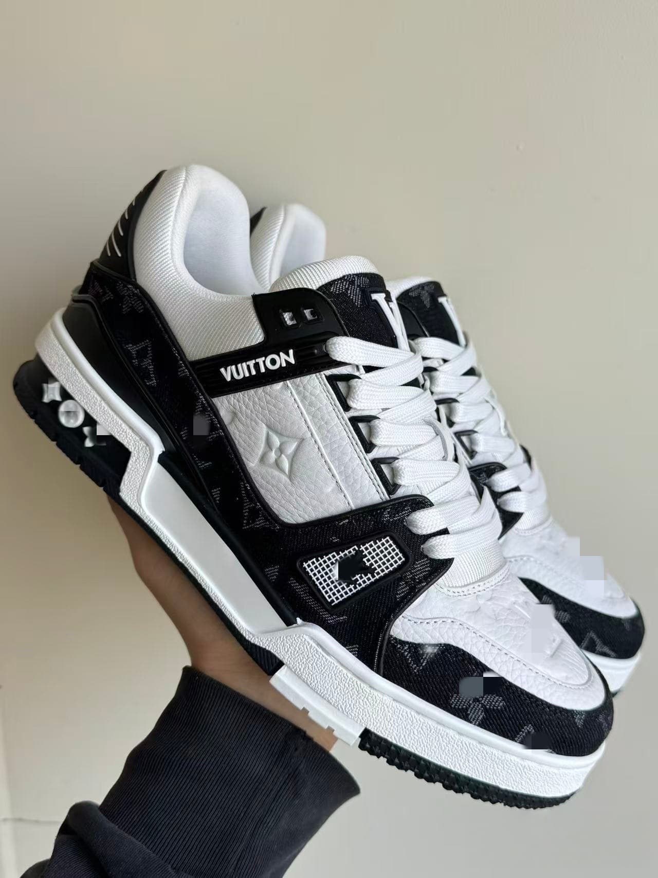 Baskets Putian Lvjia unisexes blanches style couple, en denim noir, chaussures décontractées, polyvalentes et tendance