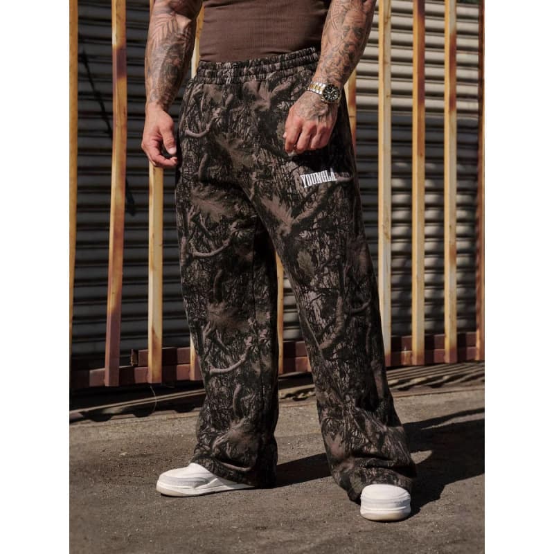 American Men's Trend Casual Pants Wide-leg Camouflage Digital Printing Loose Sports Trousers