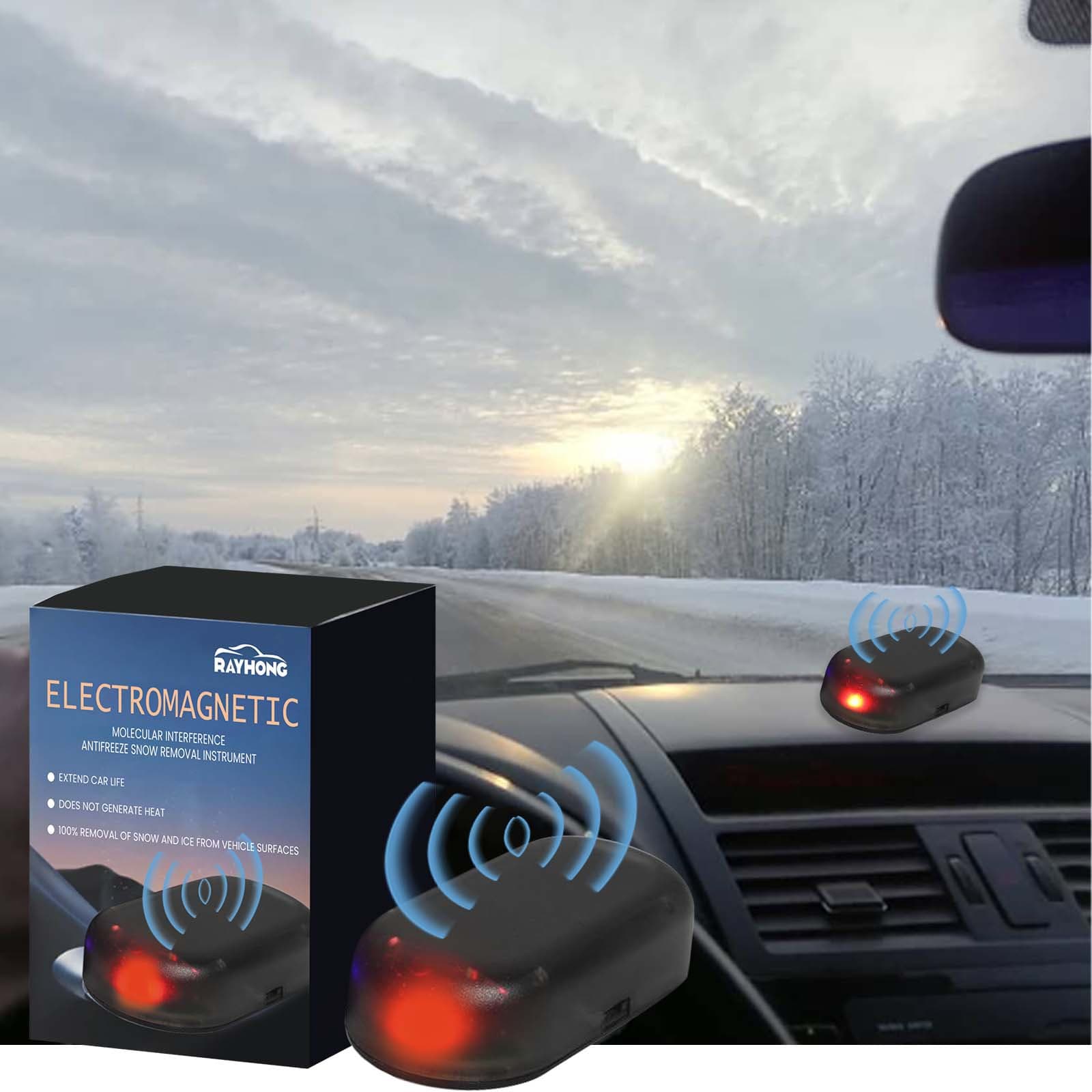 Glass deicer for car snow removal tools Quick portable mini deicer