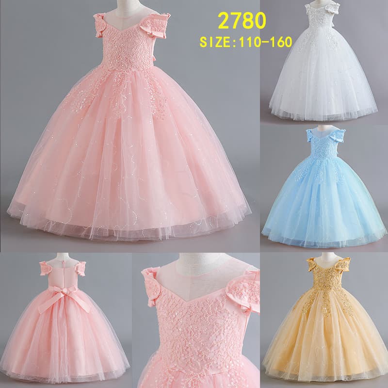Kids’ Clothing Girls Dresses Fluffy Princess Dress Light Luxury Dress Catwalk Performance Flower Girl Host Piano