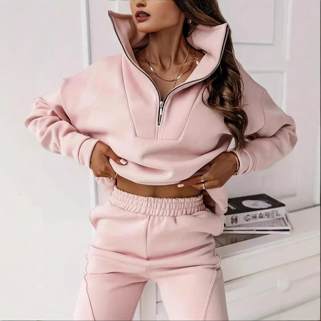 Men's & Women's Casual Solid Color Hoodie & Pants Set - Stylish Two-Piece Outfit For Daily Wear & Street Fashion​