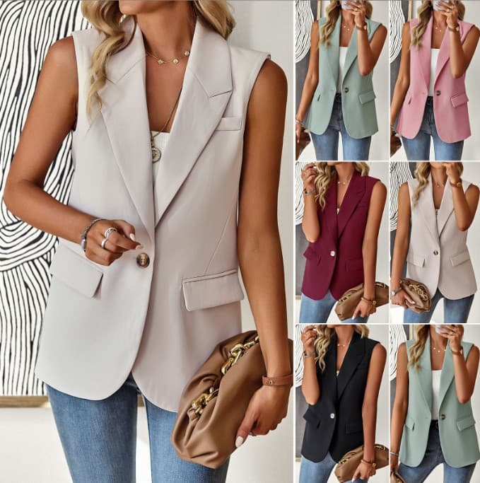 Women's Casual Fashion Temperament Suit Vest For Women