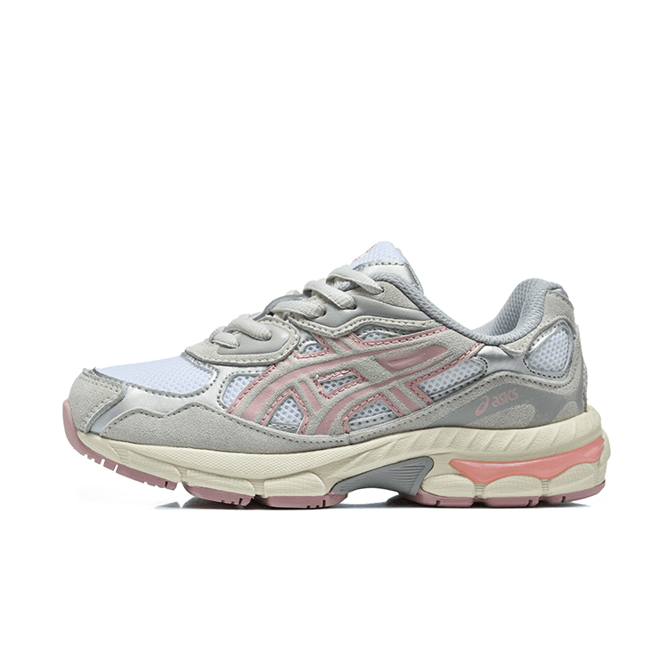 Chaussures de running rétro Asic NYC Series pour enfants, tige en daim et mesh, chaussures de sport respirantes et amortissantes pour enfants