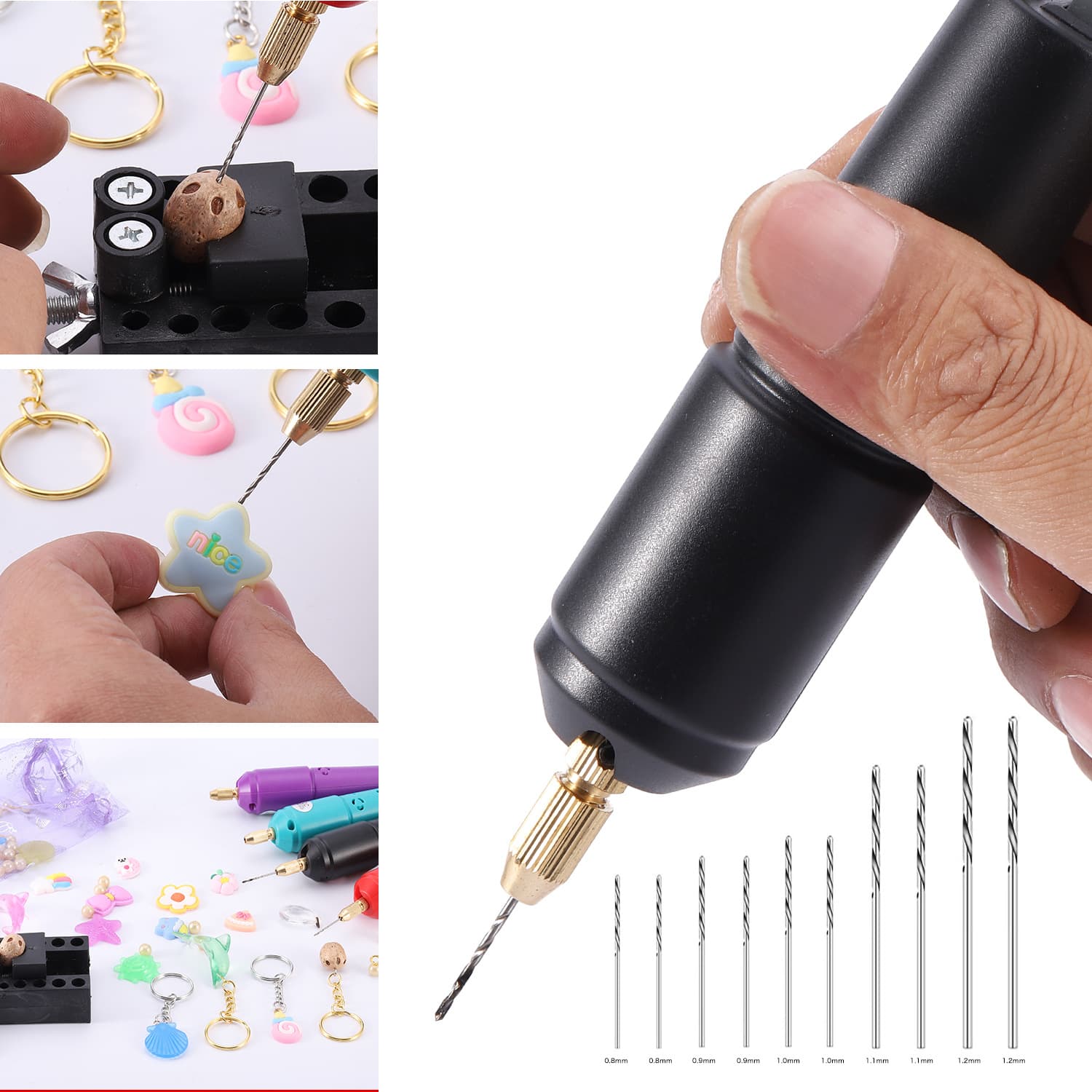 Mini Electric Drill – 5V 2A Low-Power Precision Tool For Pearl Drilling, Jewelry Making & DIY Crafting (USB-Powered, ABS Body, 360° Motor)​