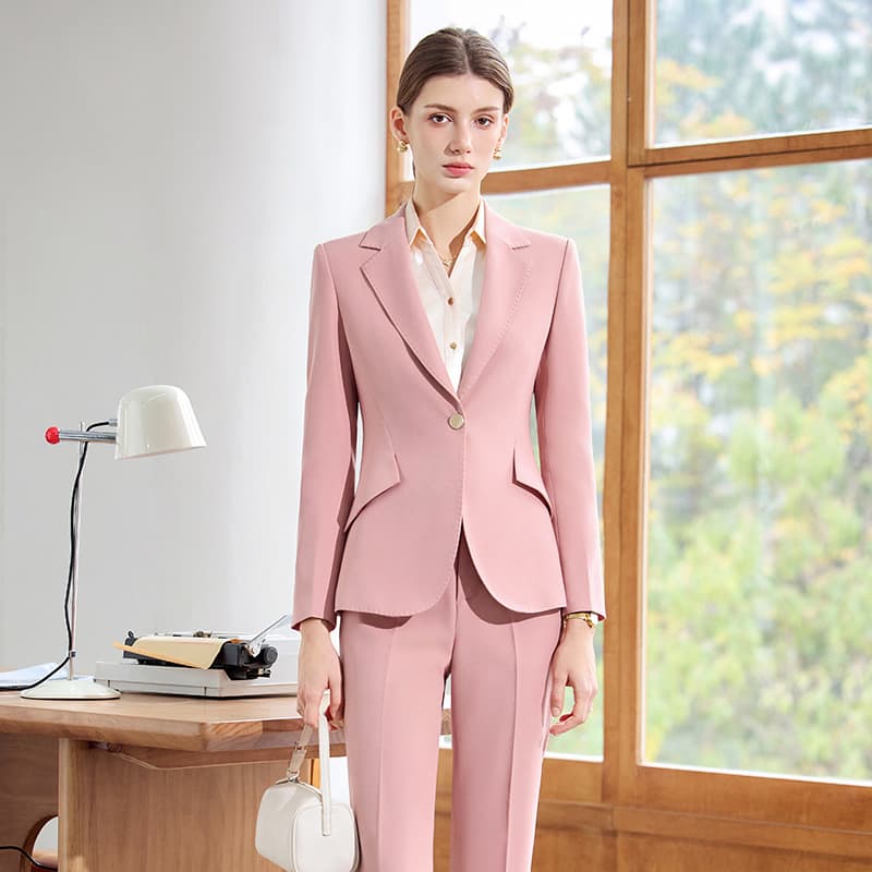 Elegant Navy Blue Suit for Women Petite New Style for Spring And Autumn Suitable for Teachers Banks Hotels Work Uniforms