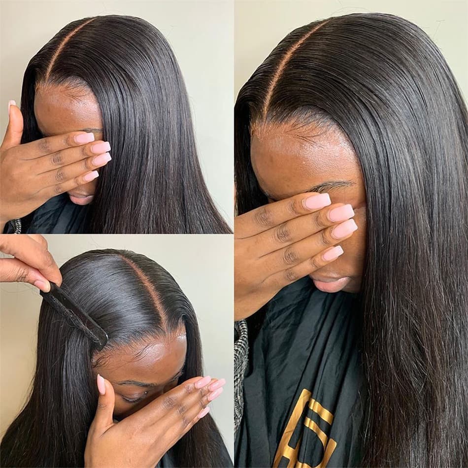hot selling Bone Straight Human Hair 30 Inch Front Brazilian HD Transparent 13x4 Lace Frontal Wig 4x4 Closue Wigs For Women