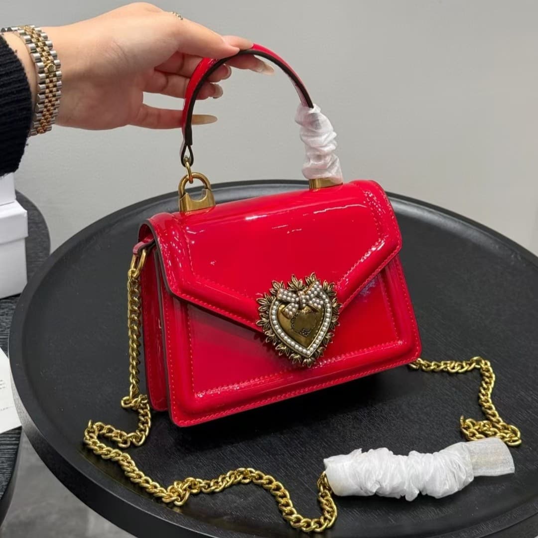 New Foreign Designer Trade Model Sicilian Heart-Shaped Genuine Leather Crocodile Pattern Handbag, Shoulder Designer And Crossbody Chain