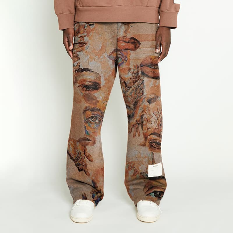 Men's Clothing pants printed mid-waist loose casual trousers hip-hop pants