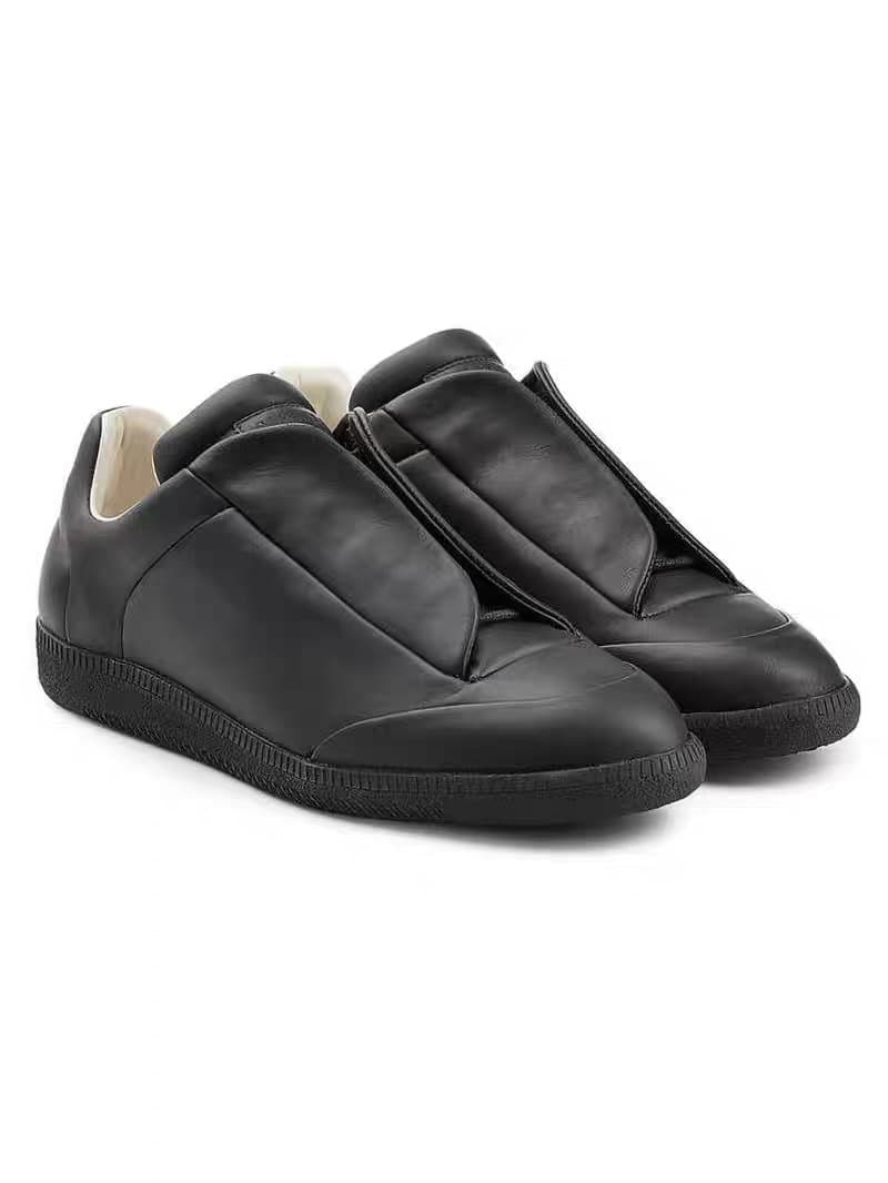 Chaussures de sport basses pour femmes, tendance, noires, blanches et rouges, bout rond.