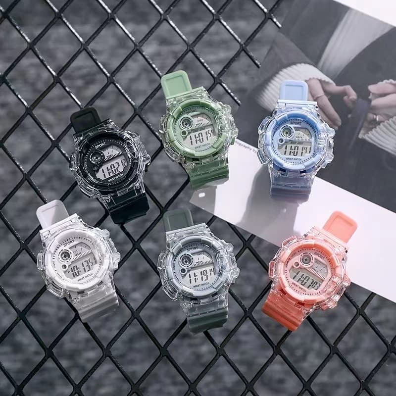Women's Watches Transparent Watch Male And Female Students High Appearance Level Students Simple Sports Electronic Watch