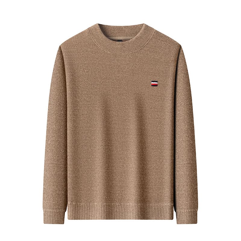 Men's Clothing New Autumn And Winter Plus Velvet Sweater, Half Turtleneck, Thickened One Piece Velvet, Warm Knitted Bottoming Shirt Top