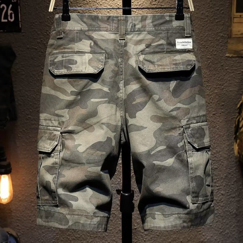 Camouflage Workwear Shorts, Men's Summer Loose Casual Trendy Brand, 5 Cm Outer Wear Pants, Multiple Pockets, 5 Cm Pants