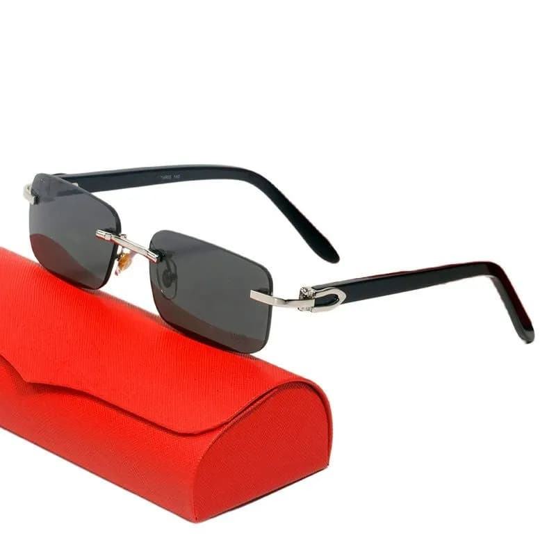 buffalo horn sunglasses for women cart glasses cartHead Metal Rimless Optical Frame Classic Rectangle Square gold sunsh