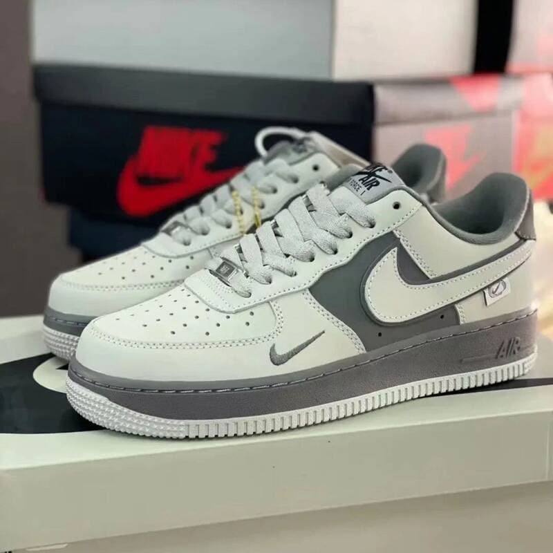 Baskets basses Nike AF1 Air Force One Starry noires et blanches, unisexes, tendance été, chaussures de sport décontractées et polyvalentes pour c
