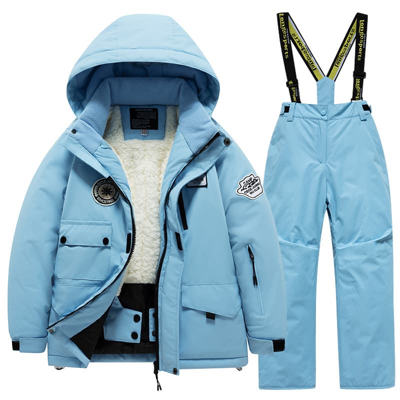 Kids' Waterproof Snowsuit Set – Insulated Winter Ski Jacket & Overalls For Boys & Girls, Windproof & Warm, 5000mm Waterproof Rating, Multiple Colors