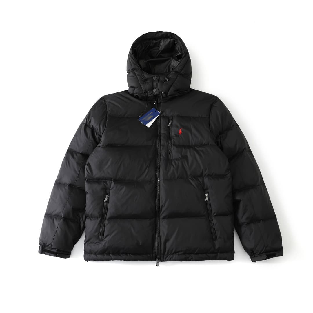 Veste à capuche amovible, coupe-vent, imperméable et chaude, avec broderie de poney et cheval de guerre Tra RL, pour homme et femme