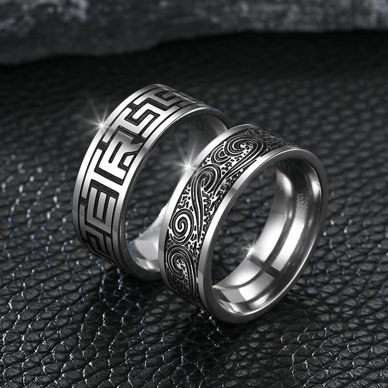 New Titanium Steel Style Hand Jewelry Handsome Fashion Trendy Men's Ring