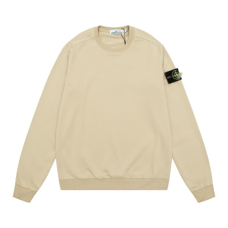 Pull Stone Ne à col rond et velours, sweat-shirt basique uni à manches longues, style automne-hiver, polyvalent, pour hommes et femmes.