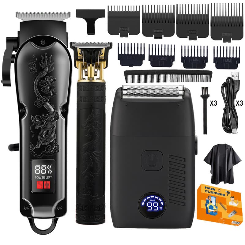 Men's Hair Clipper, Sub-machine Set, Electric Razor, Bald Head Machine, Household Digital Display, Electric Push Shears