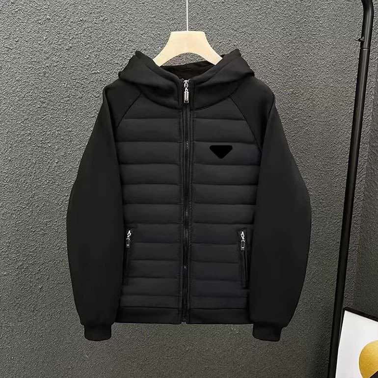 Veste légère en coton à imprimé logo triangulaire pour homme